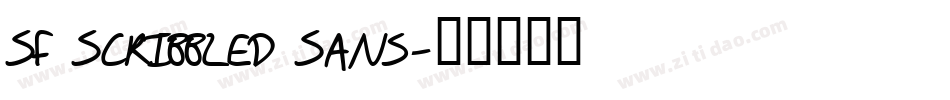 SF Scribbled Sans字体转换
